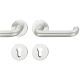 Handle set on round roses PZ, door thickness 39-58 mm, aluminium F1