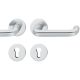 Handle set on round roses PZ, door thickness 39-58 mm, stainless steel matt