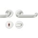 Handle set on round roses WC, door thickness 39-58 mm, aluminium F1