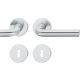 Handle set on round roses BB, door thickness 39-58 mm, stainless steel matt