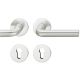 Handle set on round roses PZ, door thickness 39-58 mm, aluminium F1