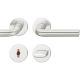 Handle set on round roses WC, door thickness 39-58 mm, aluminium F1