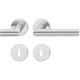 Handle set on round roses BB, door thickness 39-58 mm, stainless steel matt