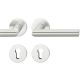 Handle set on round roses PZ, door thickness 39-58 mm, aluminium F1