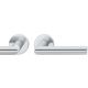 Handle set on round roses BAC, door thickness 39-58 mm, stainless steel matt