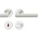 Handle set on round roses WC, door thickness 39-58 mm, aluminium F1