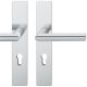 FSB 12 1076 handle set with backplates PZ 72mm, stainless steel