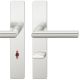FSB 12 1076 handle set with backplates WC 78mm, aluminium anodized natural F1