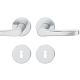 Handle set on round roses BB, door thickness 39-58 mm, stainless steel matt