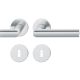 Handle set on round roses BB, door thickness 39-58 mm, stainless steel matt