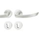 Handle set on round roses PZ, door thickness 39-58 mm, aluminium F1