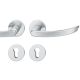 Handle set on round roses PZ, door thickness 39-58 mm, stainless steel matt