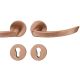 Handle set on round roses PZ, door thickness 39-58 mm, light bronze