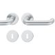 Handle set on round roses BB, door thickness 39-58 mm, stainless steel matt