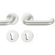 Handle set on round roses PZ, door thickness 39-58 mm, aluminium F1
