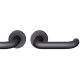 Handle set on round roses BAC, door thickness 39-58 mm, aluminium black 0810