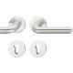 Handle set on round roses PZ, door thickness 39-58 mm, aluminium F1