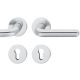 Handle set on round roses PZ, door thickness 39-58 mm, stainless steel matt