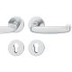 Handle set on round roses PZ, door thickness 39-58 mm, stainless steel matt
