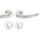Handle set on round roses PZ, door thickness 39-58 mm, aluminium F1