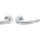 Handle set on round roses BAC, door thickness 39-58 mm, stainless steel matt