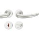 Handle set on round roses WC, door thickness 39-58 mm, aluminium F1