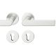 Handle set on round roses PZ, door thickness 39-58 mm, aluminium F1