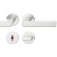Handle set on round roses WC, door thickness 39-58 mm, aluminium F1