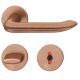 Handle set on round roses WC, bronze