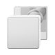 Door knob 0811 25, one-sided fastening, stainless steel mirror finish