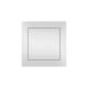 Flush sliding door handle with spring cover, st. steel