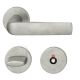 Handle set on round roses WC, door thickness 39-58 mm, aluminium natural 013
