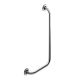 Angled rail 90° for bathrooms, 300x600x36/22mm, matt stainless steel, right