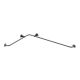 Corner support rail for bathrooms, 750x1125mm, matt stainless steel, right