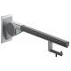 Drop-down support rail 700mm with toilet roll holder, anthracite/aluminium grey