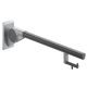 Drop-down support rail 850mm with toilet roll holder, anthracite/aluminium grey