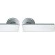 Handle set on round roses BAC, door thickness 39-58 mm, aluminium F1