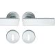 Handle set on round roses BB, door thickness 39-58 mm, stainless steel matt