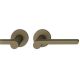 Handle set on round roses BAC, door thickness 39-58 mm, medium dark bronze tone blasted S5