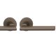 Handle set on round roses BAC, door thickness 39-58 mm, aluminium medium bronze tone S5