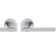 Handle set on round roses BAC, door thickness 39-58 mm, stainless steel matt
