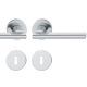 Handle set on round roses BB, door thickness 39-58 mm, stainless steel matt