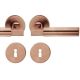 Handle set with round roses BB, door thickness 39-58 mm, light bronze