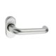 Handle for framed doors ARES 103 on oval rose, 8 mm, stainless steel