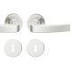 Handle set on round roses BB, door thickness 39-58 mm, aluminium F1