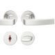Handle set on round roses WC, door thickness 39-58 mm, aluminium F1