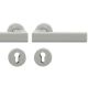 Handle set on round roses PZ, door thickness 39-58 mm, aluminium F1