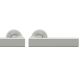 Handle set on round roses BAC, door thickness 39-58 mm, aluminium F1