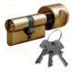 Shortened profile cylinder with knob Wilka 1484 A P40-26 mm, brass
