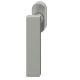 Window handle on oval rose, aluminium F1